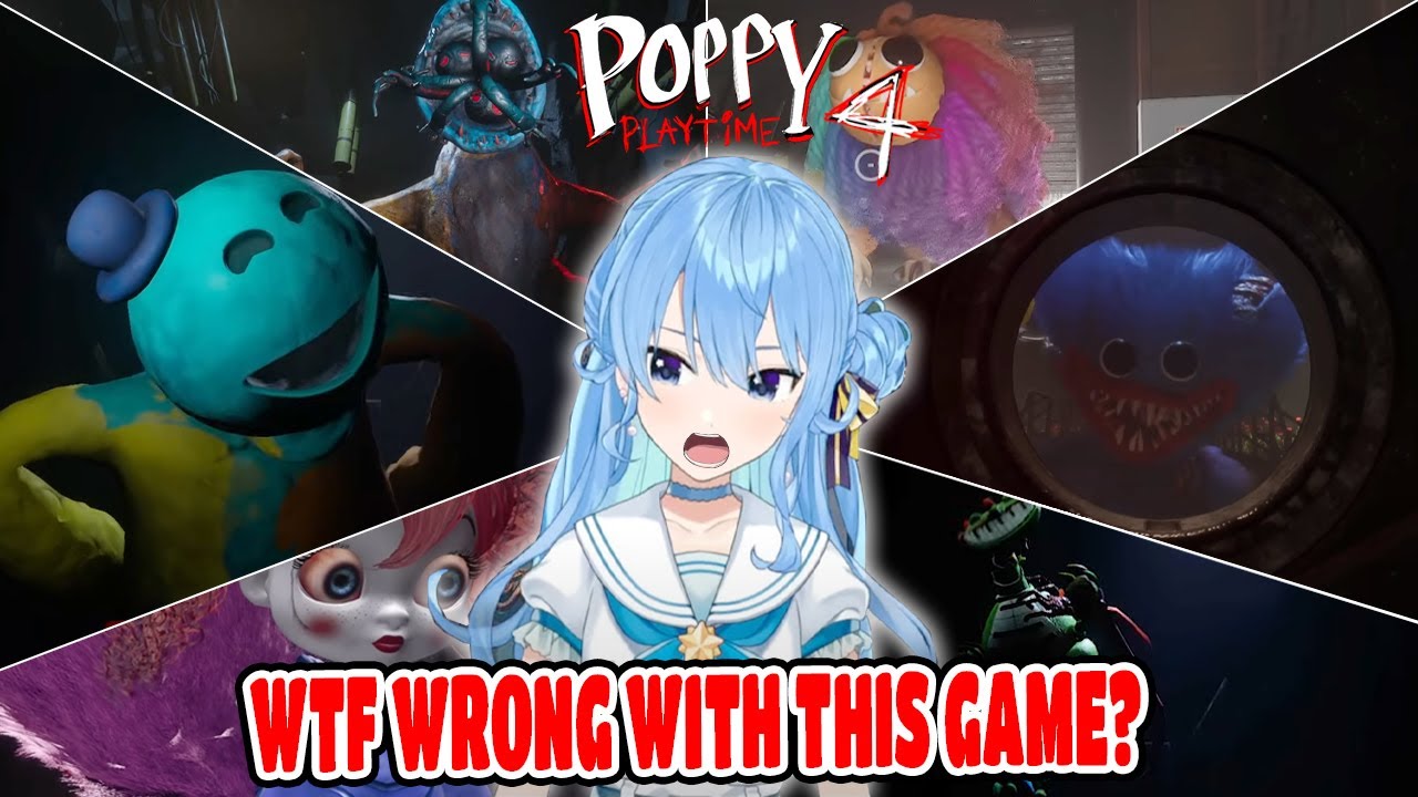 All Of Suisei Best Reaction In Poppy Play Time Chapter 4 Full Highlights Hololive【ENG SUB】
