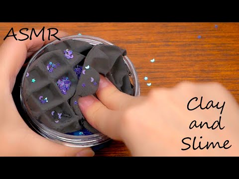 Mixing black waffles and pompon slime・真っ黒ワッフルとポンポンスライム (No Talking)슬라임・史萊姆・音フェチ