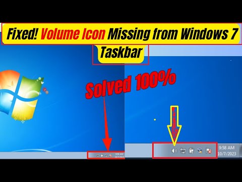 How to fix Volume Icon Missing from Windows 7 Taskbar