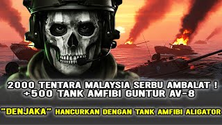 300 DENJAKA & 100 TANK ALIGATOR ❗ HANCURKAN 500 TANK GUNTUR 2000 TENTARA MALAYSIA DI AMBALAT ‼️