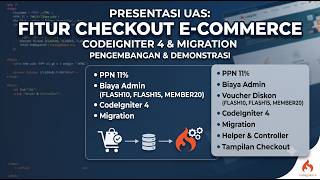 UAS PWL - Pengembangan Fitur Checkout (PPN, Biaya Admin & Voucher) | CodeIgniter 4