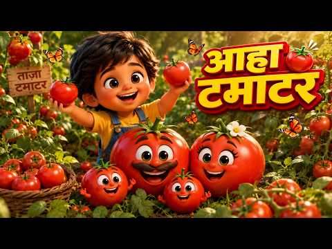 आहा टमाटर - Aaha Tamatar Bade Mazedar | Hindi Nursery Rhymes And Kids Song | All Rhyms in Hindi