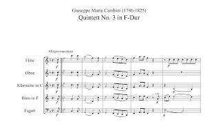 Giuseppe Cambini – Wind Quintet No.3, in F major