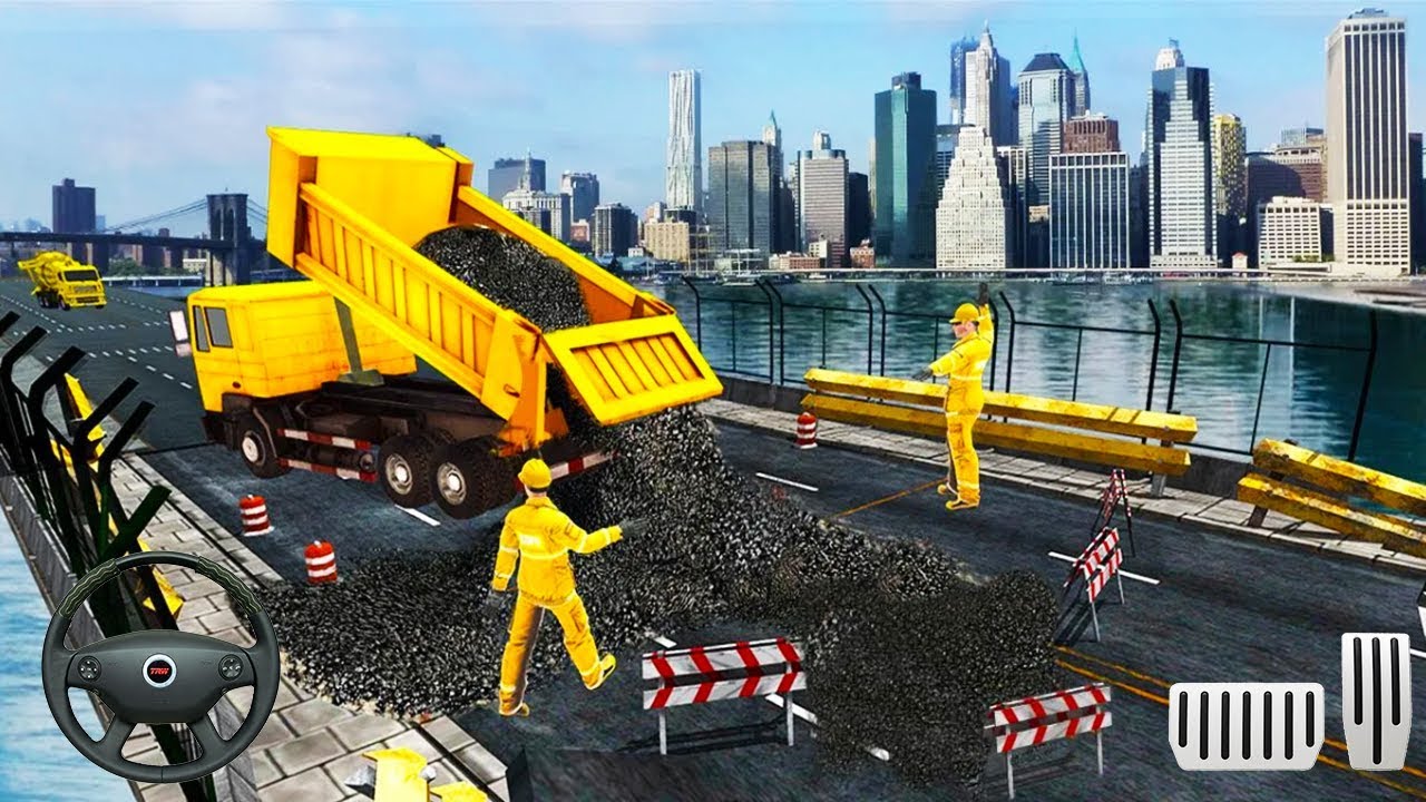 Heavy Duty Offroad River Bridge Construction Android Gameplay 2019
