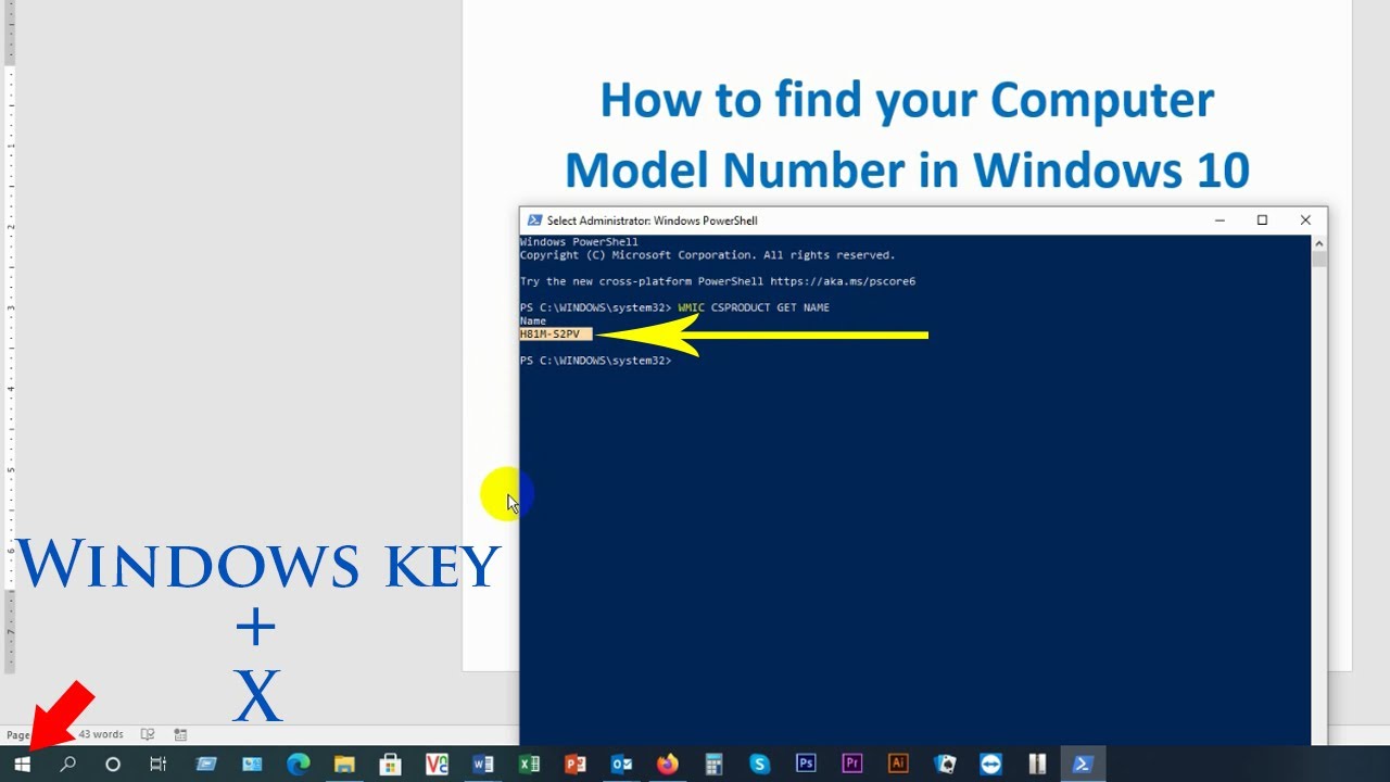 How to find your Computer Model Number | Windows 10 - YouTube