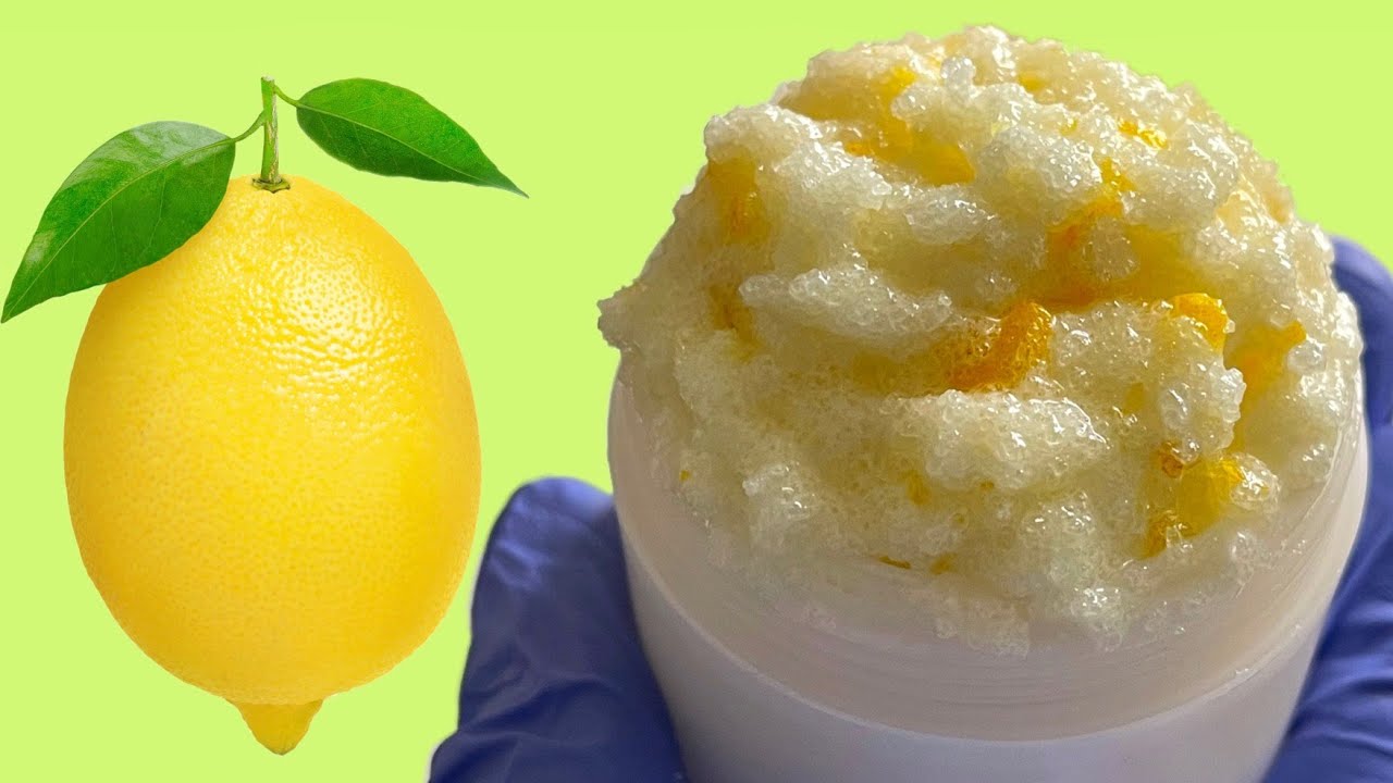 Simple Exfoliating Lemon Body Scrub All Natural No added Colour DIY Homemade