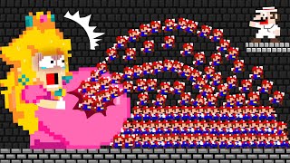 Dr. Mario VS 999 Tiny Mario'March Madness IN Peach Pregnant Maze | Game Animation