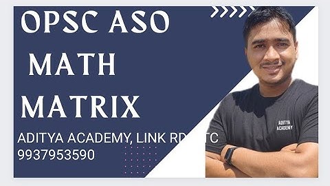 OPSC ASO.. MATH MATRIX..