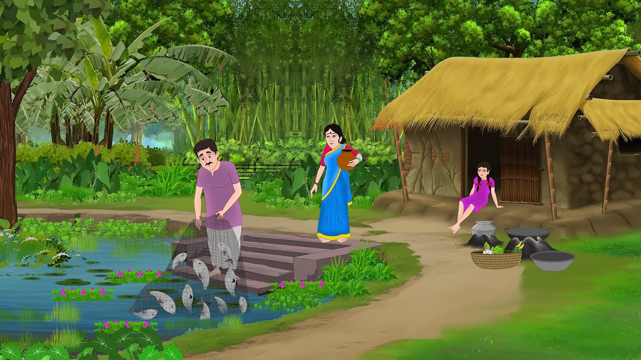 गरीब मछुआरे और जादुई तालाब | Hindi Story | Hindi Kahani | Moral Stories | cartoon story
