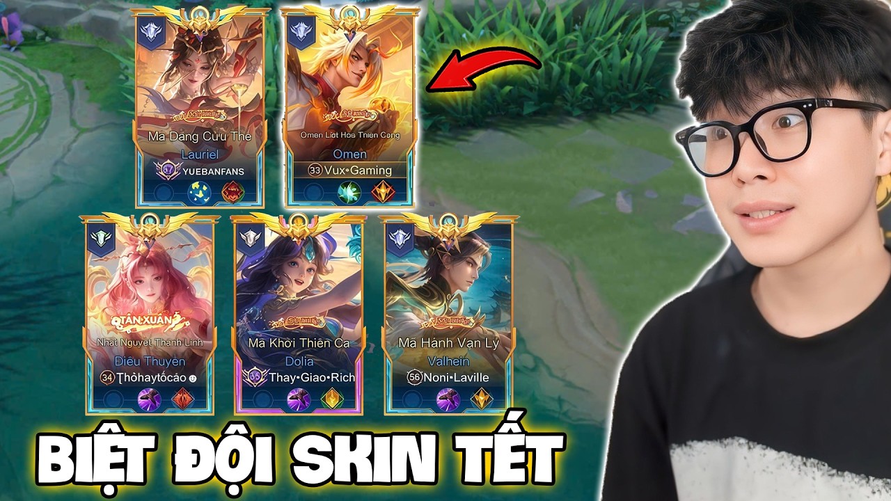 VUX TEST OMEN LIỆT HỎA THIÊN CANG VÀ LEO RANK CÙNG BIỆT ĐỘI SKIN TẾT 2026 CỰC ĐẸP