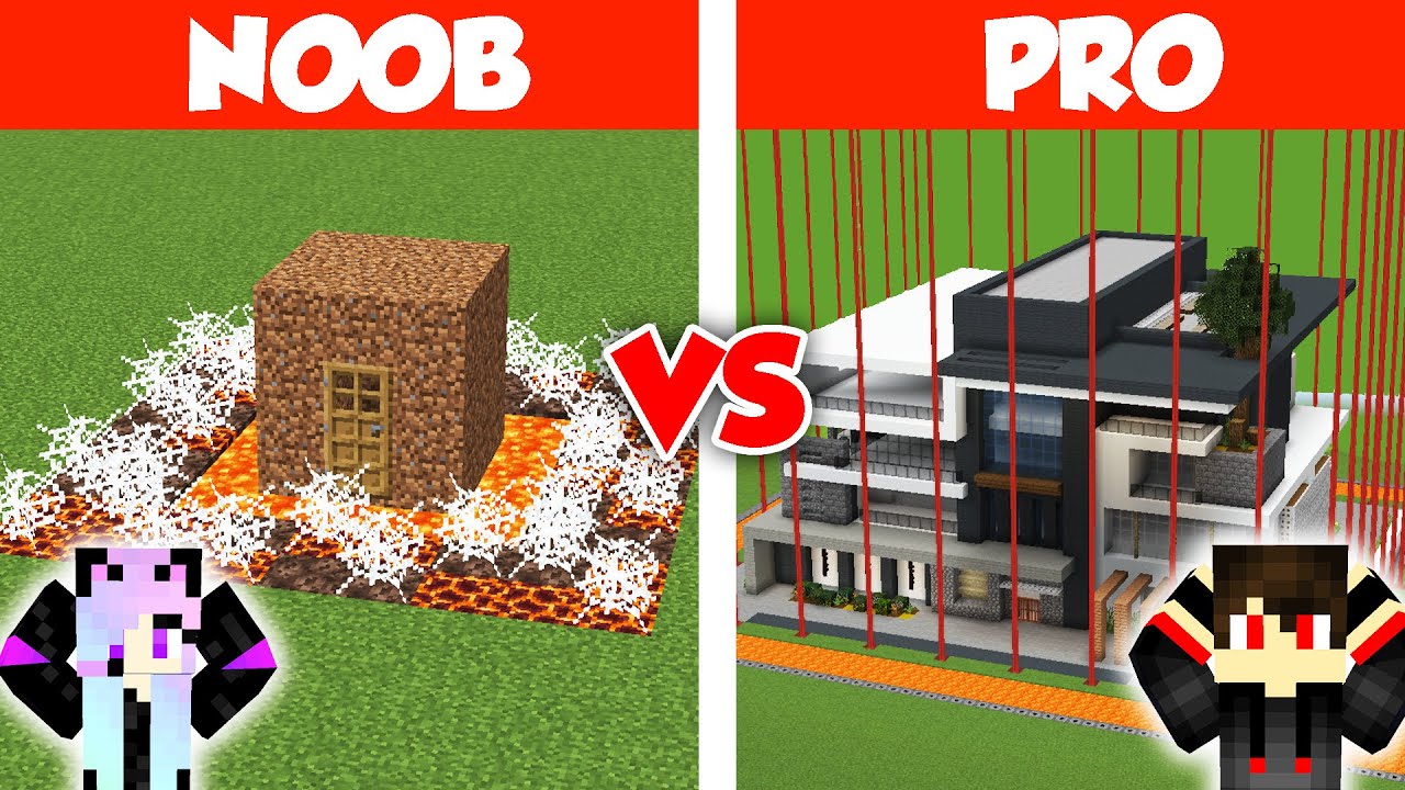 Minecraft NOOB vs PRO: SAFEST SECURITY HOUSE BUILD CHALLENGE