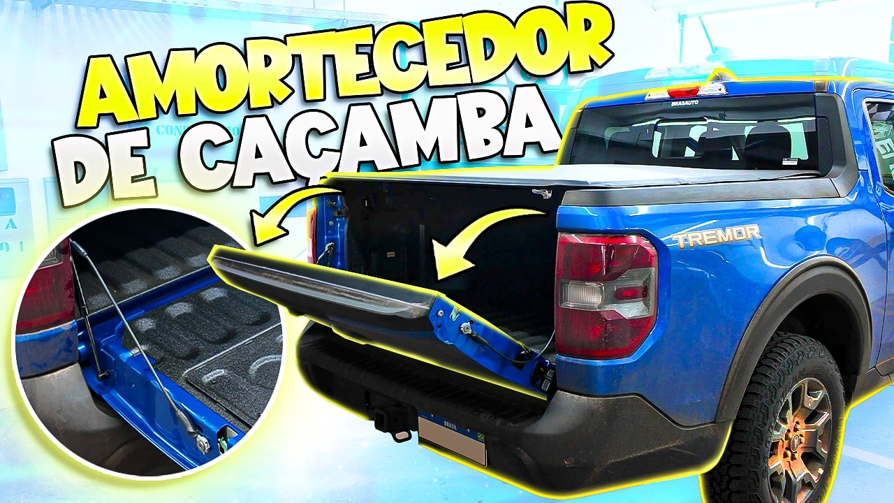 Instalei o AMORTECEDOR de Caçamba na Maverick Tremor! Agora abre SUAVE