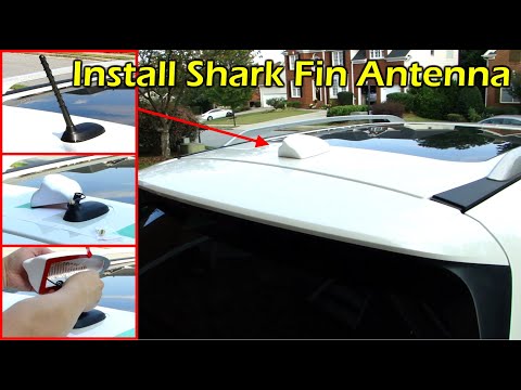 Install Shark Fin Antenna To Replace Rubber Pole Sirius XM Antenna Nissan Pathfinder