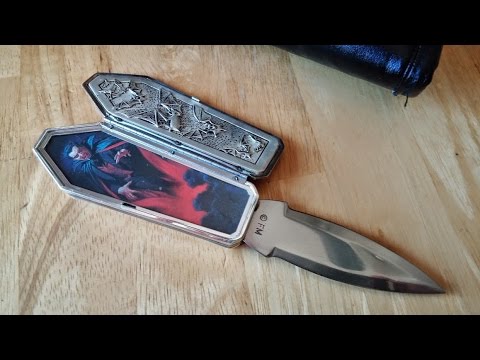 Franklin Mint - Movie Monster - Dracula Knife - Retro Knives - YouTube
