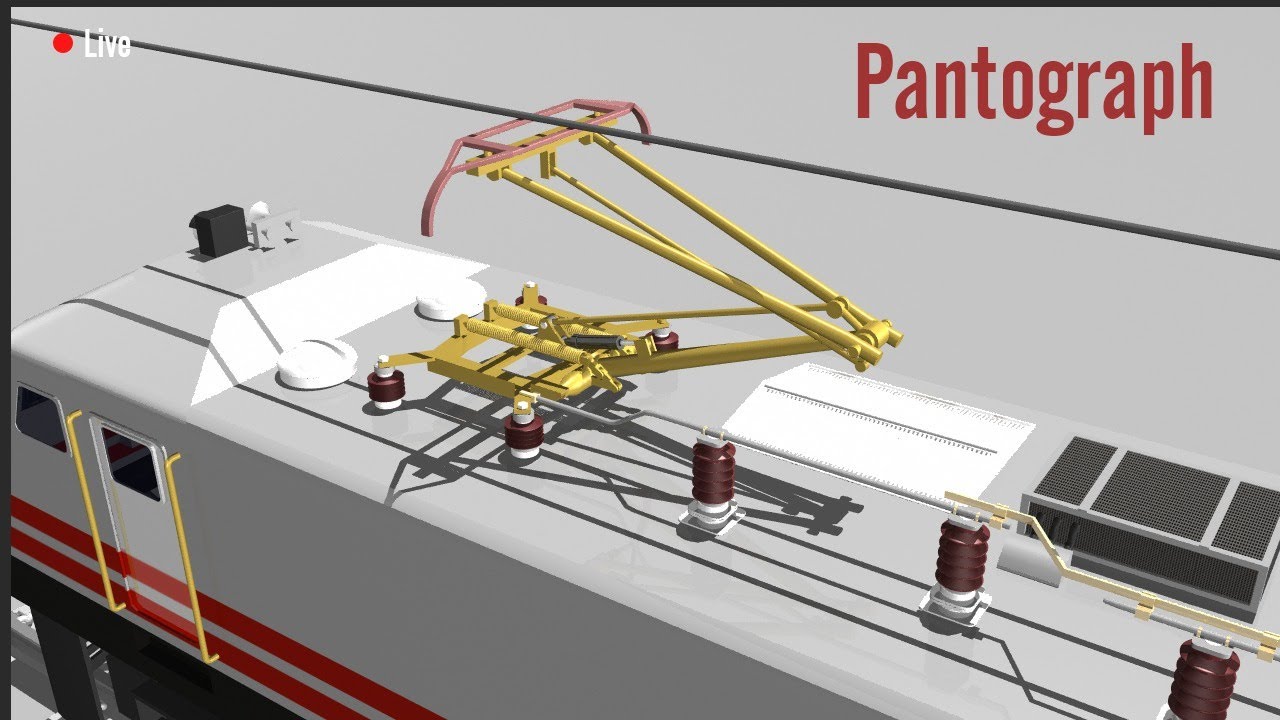 Pantograph Mechanism  3D Design Animation 