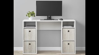 Mainstays 4-Cube Desk Guided Assembly Net Worth