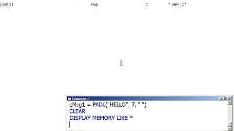 Learn Visual FoxPro @ garfieldhudson.com - Some Built-In Functions (Lesson 18 of 30)