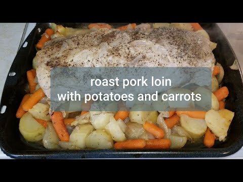 roast pork loin with potatoes, carrots & onions recipe hqdefault