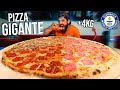 PIZZA GIGANTE DE 3,5KG para 1 PERSONA *RETO DE COMIDA EN ...