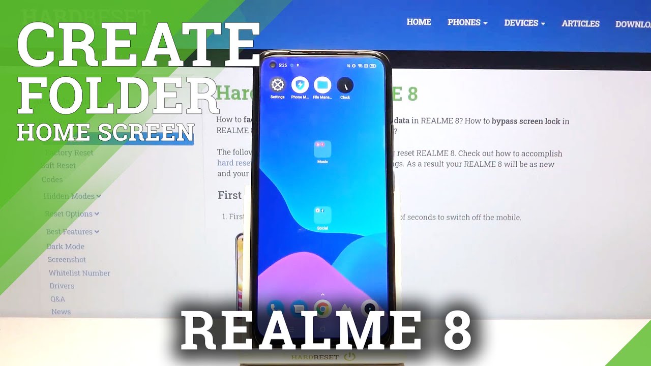 How To Create Folder On Home Screen In REALME 8 YouTube