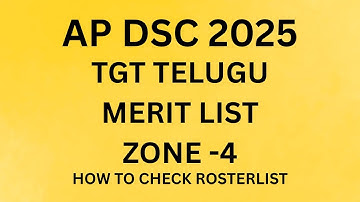 AP DSC 2025 TGT TELUGU  MERIT LIST||TGT TELUGU CUTOFF||HOW TO CHECK ROSTER POITS