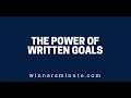 The Power of Written Goals | The Winner's Minute With Mac Hammond
