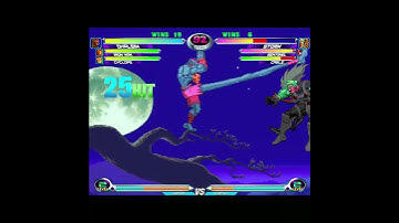 MvC2 Dhalsim 90% rushdown mixup unfly combo sequence 9/13/23