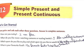 Class -5, Ch -12, Simple Present Tense and Present Continuous Tense