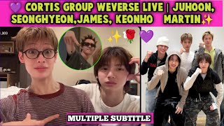 💜 CORTIS JAMES Weverse Live | JUHOON, SEONGHYEON, KEONHO & MARTIN Fun Talk with Fans 💬✨