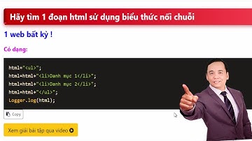 Web App sử dụng biểu thức nối chuỗi thế nào khi xây dựng web app | Học lập trình cùng iif