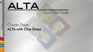 ALTA 8 Quick Start Guide Chapter 11.0: Introduction to ALTA with One Stress screenshot 4