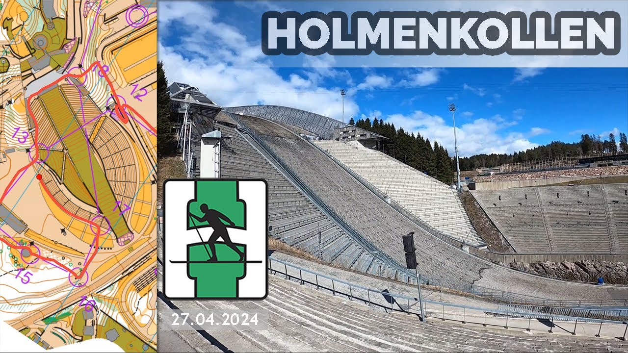 Headcam Orienteering: Holmenkollen, Oslo. Norway. KM sprint. Trimtex-cup 2024.