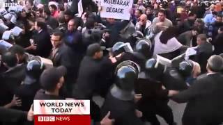 تقرير البي بي سي عن أول أيام ثورة 25 يناير 2011 (يوم الغضب)