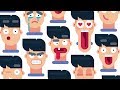 How to draw 10 FACIAL EXPRESSIONS - Speed drawing