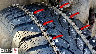 Bicycle Chains to Improve Cornering on Ice  will it work?