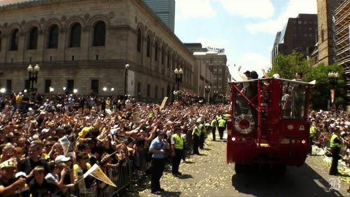 Brad Marchand with Stanley Cup, Boston Bruins opening night…