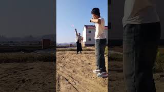 A childs rapid shooting practice