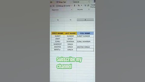How to combine first & last name in excel tips #exceltech #excel