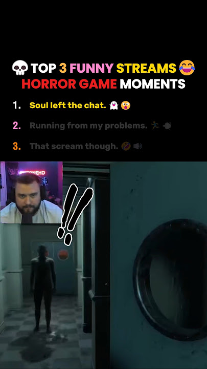 TOP 3 FUNNY STREAMS HORROR GAME MOMENTS (His vocal cords were not ready for this! 🤣🎤)