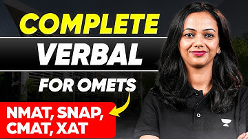 Complete VERBAL for OMETs 🔥 Ace NMAT, SNAP, CMAT, XAT