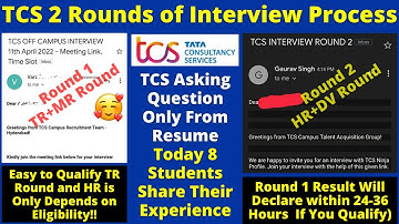 TCS Total 2 Rounds of Interview Process Day 1 TR+MR & Day 2 HR+DV Round, Very Easy to Get Job in TCS