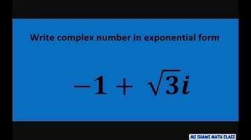 Write complex number-1+square root of 3i in exponential form. Euler’s formula