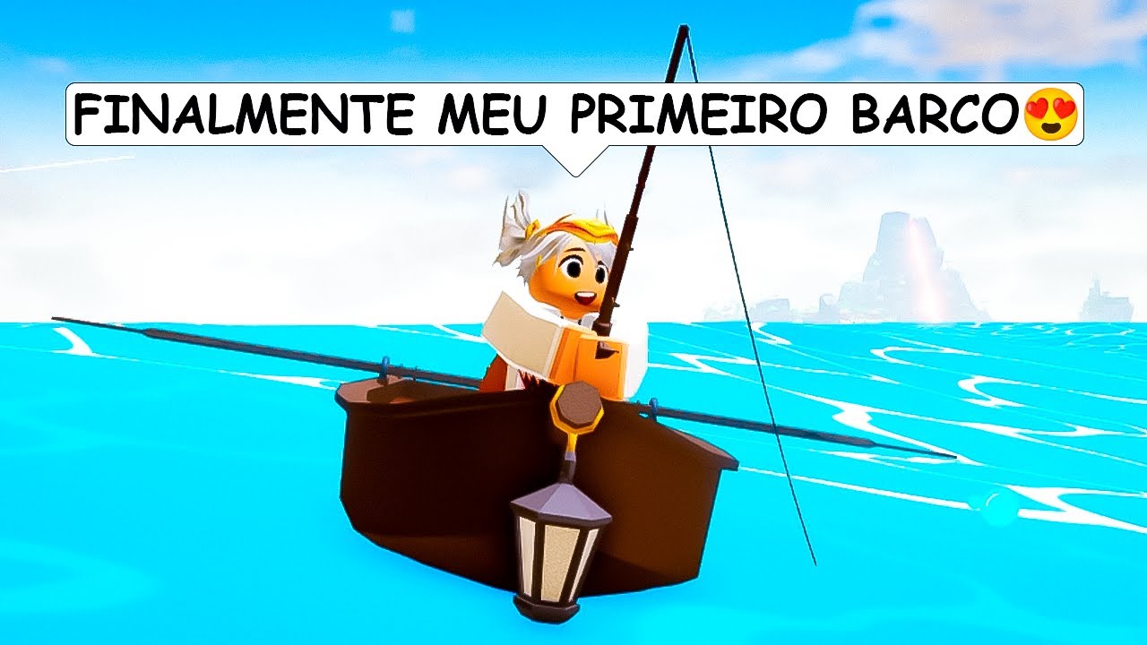 MINHA PRIMEIRA VEZ JOGANDO ROBLOX EM UM SIMULADOR DE RAFT 