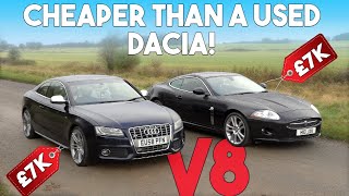 BARGAIN LUXURY V8s! Which Is Best.. Jaguar XK Vs Audi S5