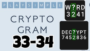 PlaySimple CRYPTOGRAM level 33 34
