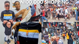 WHAT N100,000 GOT FOR MY KIDS FROM BALOGUN LAGOS ISLAND MARKET || Cost of Children Clothings