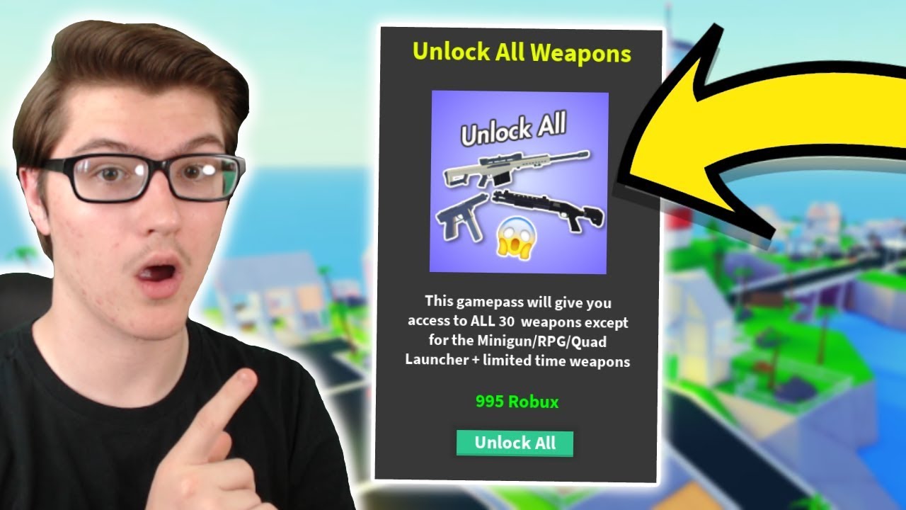 New Unlock All Weapons Gamepass Update In Strucid Roblox Youtube - roblox machine gun gamepass