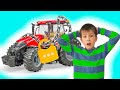 Darius and Francesca fun Stories about good behaviors and Tractor Funny video compilation