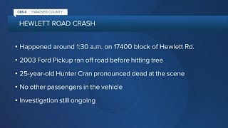 Deputies ID driver killed after pickup ran off road, hit tree