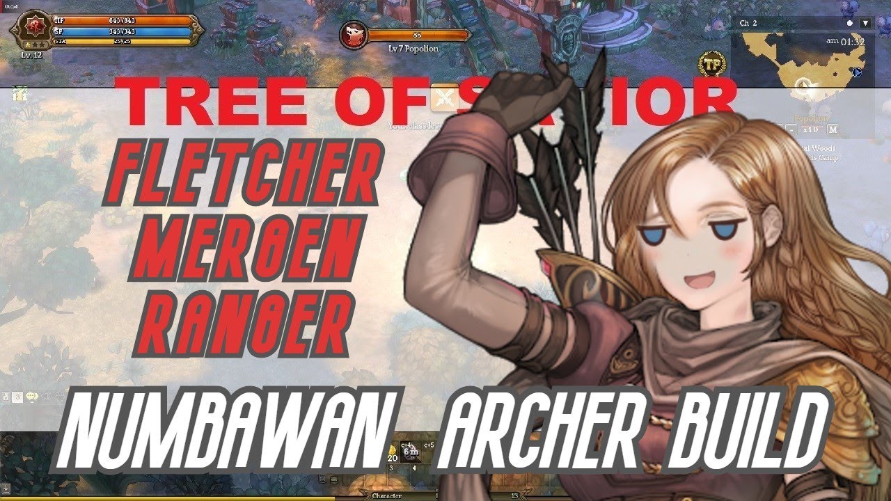 tree of savior นักธนู  2022  #1 Archer Build - Fletcher Mergen Ranger